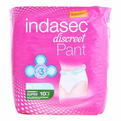 Inkontinensblöjor Pant Super Talla Mediana Indasec (10 uds)