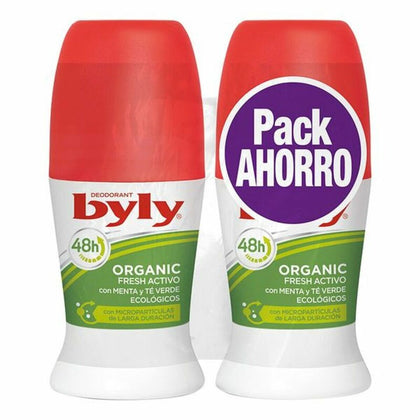 Deo Roll-on Organic Extra Fresh Activo Byly (2 Stück)