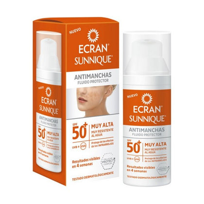 Sol Lotion som Motverkar Bruna Fläckar Sunnique Ecran Spf 50+