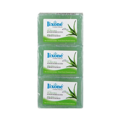 Tvål med naturligt glycerin Aloe Vera Lixoné (3 uds)