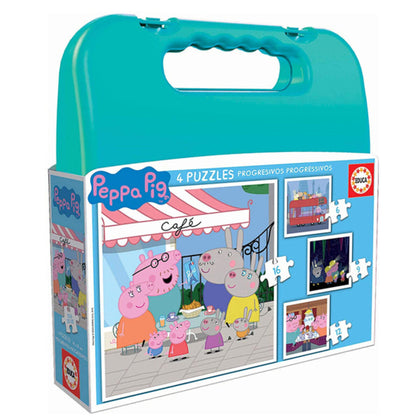 Set 4 pussel Educa Peppa Pig Progressive (6-9-12-16 pcs)