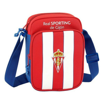 Handväska Real Sporting de Gijón 611822672 Röd Vit (16 x 22 x 6 cm)