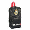 Pennfodral Ryggsäck Real Madrid C.F. Svart Sportig 33 Delar 12 x 23 x 5 cm