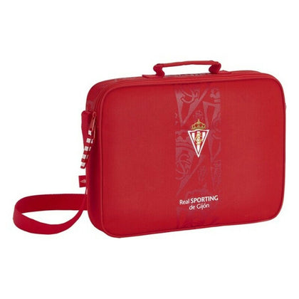 Skolväska Real Sporting de Gijón Röd (38 x 28 x 6 cm)