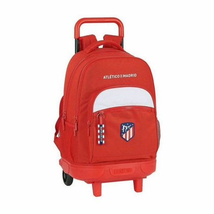 Skolväska med hjul Compact Atlético Madrid M918 Röd Vit (33 x 45 x 22 cm)