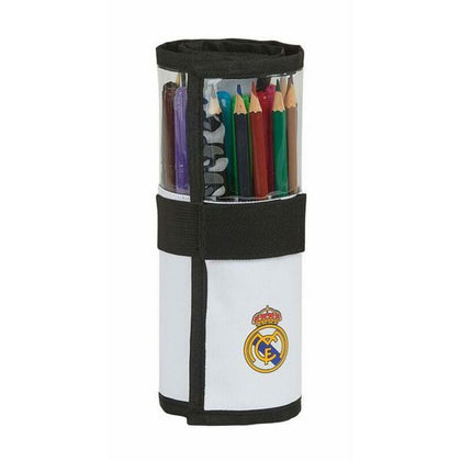 Pennfodral Real Madrid C.F. 20/21 Svart Vit (27 Delar) (7 x 20 x 7 cm)