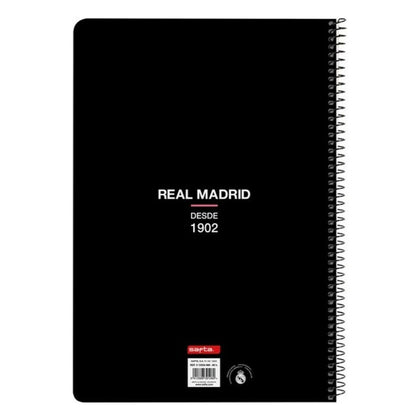 Bok med ringar Real Madrid C.F. M066 Svart Vit A4