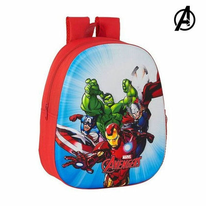 Barnryggsäck 3D The Avengers Röd