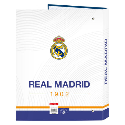 Ringpärm Real Madrid C.F. Blå Vit A4 (26.5 x 33 x 4 cm)