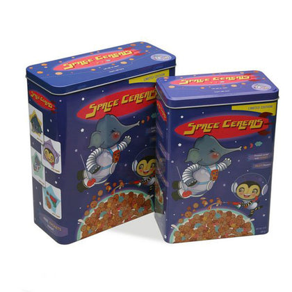 Box Space Cereals Metall Vintage (2 Delar) (10,5 x 26,5 x 23,4 cm)