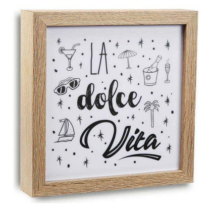 Tavla Dolce Vita Trä MDF (4 x 20 x 20 cm) - DETDUVILLLHA.SE