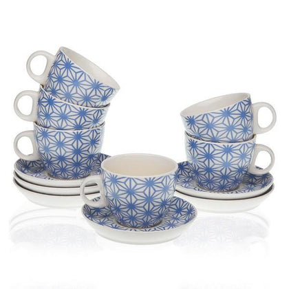 Set med kaffekoppar Porslin (6 Delar) - DETDUVILLLHA.SE