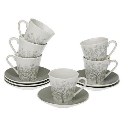 Set med kaffekoppar Revery Porslin (6 Delar) - DETDUVILLLHA.SE