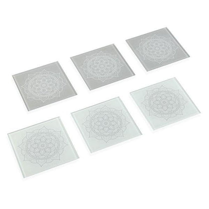 Underlägg Glas Mandala (6 pcs) - DETDUVILLLHA.SE