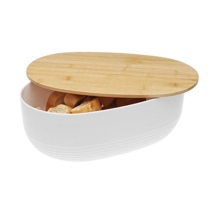 Brödkorg Vit Bambu polystyren (24 x 13,5 x 39 cm)