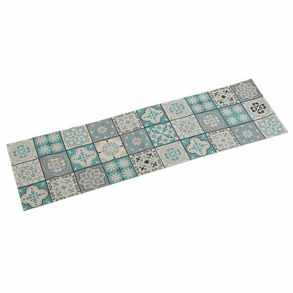 Bordslöpare Versa Mosaik Turkos Polyester (44,5 x 0,5 x 154 cm)