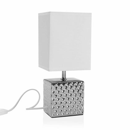 Bordslampa Versa Silvrig 11 x 13 x 30 cm 13 x 11 x 30 cm Porslin 10 x 8 x 10 cm 11 x 30 x 13 cm