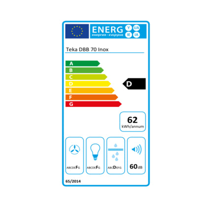 Konventionell fläkt Teka DBB70 I 70 cm 380 m3/h 60 dB 195W