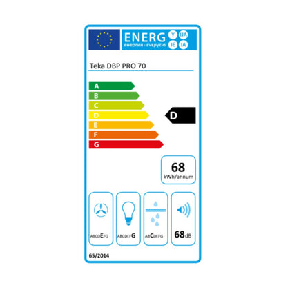 Konventionell fläkt Teka DBP70PRO 70 cm 613 m3/h 68 dB 236W