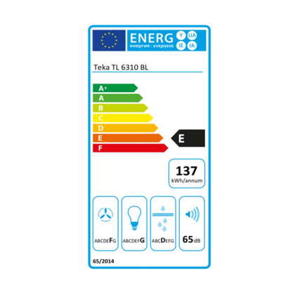 Konventionell fläkt Teka TL6310BK 60 cm 332 m3/h 65 dB 231W