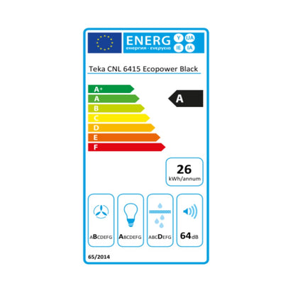 Konventionell fläkt Teka CNL6415BK 60 cm 385 m3/h 64 dB 110W