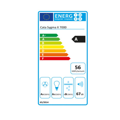 Konventionell fläkt Cata SYGMA X7000 70 cm 850 m3/h 67 dB 280W A