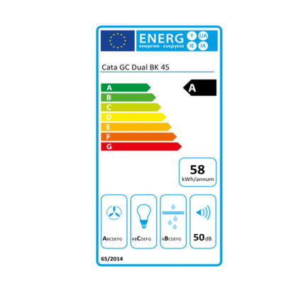 Konventionell fläkt Cata BK 45 50 cm 645 m³/h 64 dB 130W Svart A