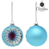 Christbaumkugeln 8 cm (2 uds) Glas Blau