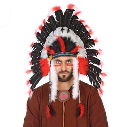 Huvudbonad, indian 59016 American Indian Röd Multicolour