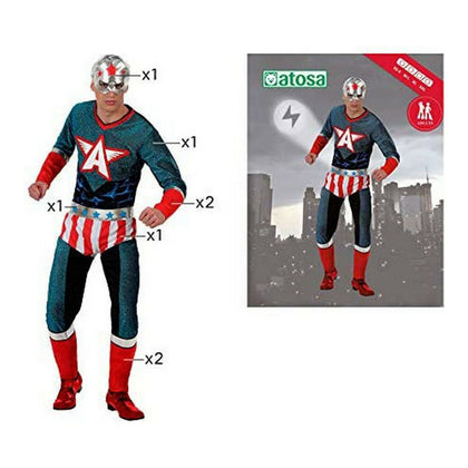 Maskeraddräkt vuxna American Captain XXL