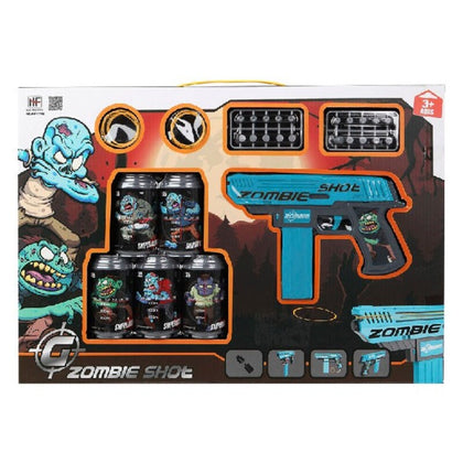 Playset Zombie Shot Pistol med Pilar Blå (50 x 35 cm)