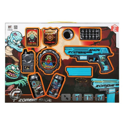 Playset Zombie Shot Pistol med Pilar Blå (50 x 35 cm)