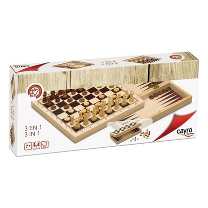 Set Cayro 3 i 1 Schack Backgamon Ladies