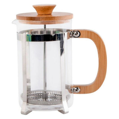 Kaffepress DKD Home Decor Bambu Stål Borosilikatglas (600 ml)