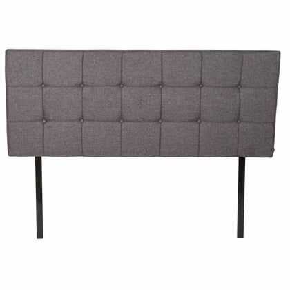 Sänggavel DKD Home Decor Grå Polyester Gummiträ (160 x 7 x 65 cm)