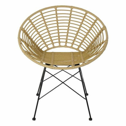 Matsalsstol DKD Home Decor Metall Rattan (72 x 64 x 78 cm)