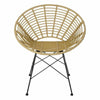 Matsalsstol DKD Home Decor Metall Rattan (72 x 64 x 78 cm)