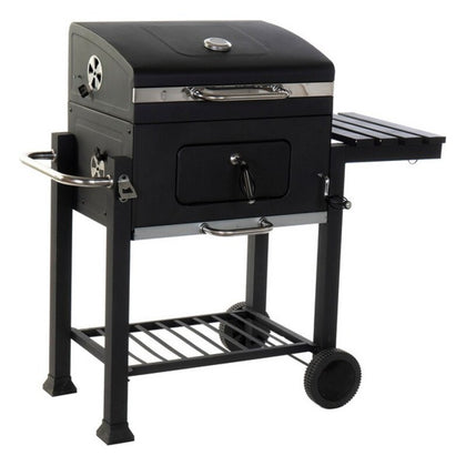 Kolgrill med lock och hjul DKD Home Decor Stål (140 x 60 x 108 cm)