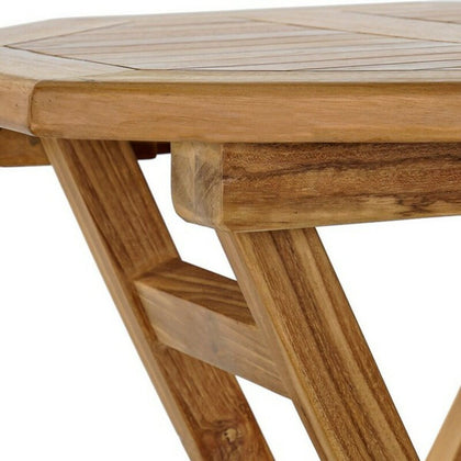 Bordsgrupp med 2 stolar DKD Home Decor Trädgård Teak (3 pcs)