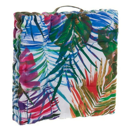 Kudde DKD Home Decor 8424001666423 Havet Polyester Aluminium Multicolour Tropiskt Löv av en växt (43 x 43 x 7 cm)