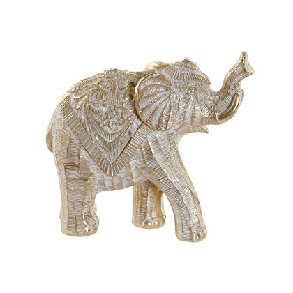 Prydnadsfigur DKD Home Decor Gyllene Elefant Kolonial 17 x 7,5 x 15 cm