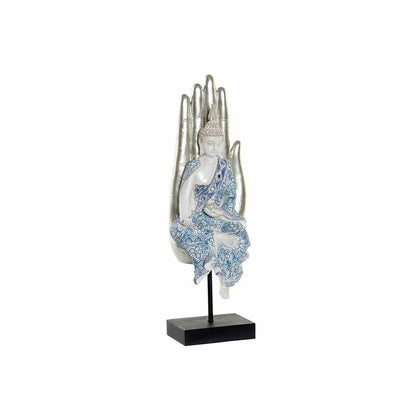 Prydnadsfigur DKD Home Decor 8424001712205 Champagne Blå Buddha Orientalisk 14 x 11 x 41 cm