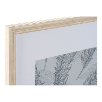 Fotoram DKD Home Decor 48 x 6 x 34 cm Glas Naturell Papper Tropiskt Trä MDF