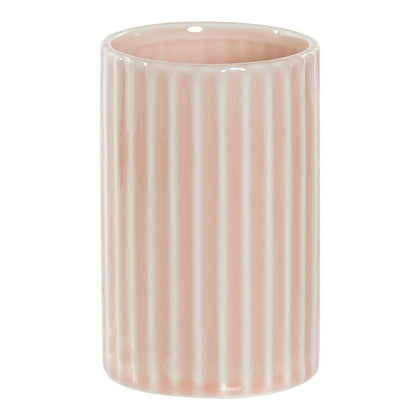 Tandborsthållare DKD Home Decor Rosa Plast Stengods 7,2 x 7,2 x 11,5 cm