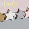 Fotoram med klämmor DKD Home Decor Hello Lovely Trä MDF Stjärnor 40 x 1 x 24 cm