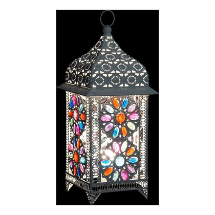 Bordslampa DKD Home Decor Metall Vit Multicolour 40 W 24 x 24 x 57 cm