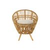 Fåtölj DKD Home Decor 8424001750092 Naturell Bomull Vit Rattan (74 x 67 x 85 cm)