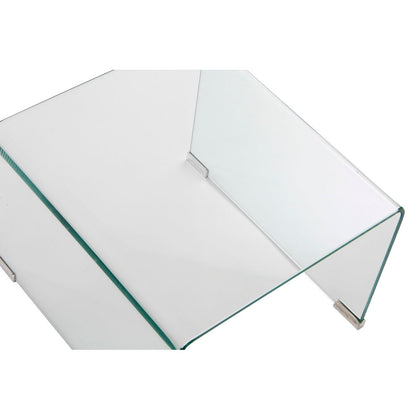 2-bordsset DKD Home Decor 48 x 45 x 31,5 cm Glas Transparent Plast