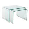 2-bordsset DKD Home Decor 48 x 45 x 31,5 cm Glas Transparent Plast