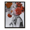 Tavla DKD Home Decor Woman Flower Kvinna Virágok (64 x 3 x 84 cm)